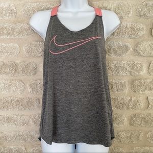 Nike Breathe Elastika GRX tank pink gray M dri-fit